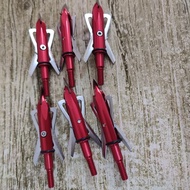 【Lowest Prices Online】 6PCS Angry Five Generations heads Tips Point 100grain Broadheads for Compound