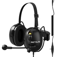 Retevis ANC Noise Cancelling Walkie Talkie Headset Di Belakang Kepala untuk RT22 RT21 H-777 RT68 RA7