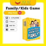 (FunToy SG) Do you really know your family – Card Fame for Family, Kids, Friends - Card Game