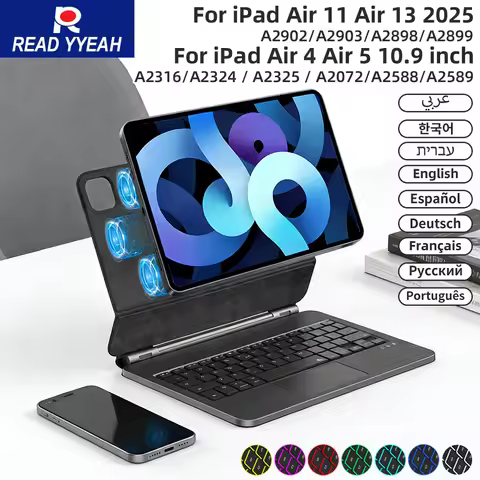 Magic Keyboard for iPad 11th 2025 Air 11in 13in Bluetooth Keyboard Wireless for iPad Air 4 5 6 Pro 1