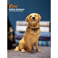 YFA Model Play Golden Retriever Simulation Dog Model Golden Retriever Retriever Dog Desktop Decorati