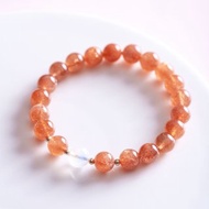 金太陽石月亮石14K包金手鍊 | 8mm 太陽石月光石手鏈天然水晶禮物