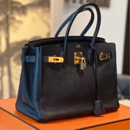 Hermes Birkin 30 Black GHW Togo 愛馬仕 鉑金包 黑金 Togo皮