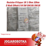 R Lime Resistor 1R 1 Ohm 1Ohm 5 Watt 5Watt 5 W 5W 5W1RJ 5W1R