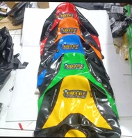 Sarung jok bikers glosy / kain jok bikers glosy bukan karbon / sarung jok motor variasi / sarung jok