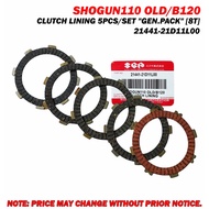 SHOGUN110 OLD/B120 CLUTCH LINING 5PCS/SET "GEN.PACK" [8T] 21441-21D11L00 (EC032FWBSH)