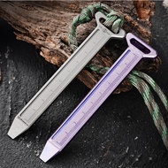Titanium Multifunctional Ruler Alloy Portable EDC Crowbar Scale Backpack Ornaments Outdoor Camping T