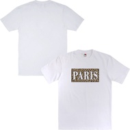 Paris Leopard Logo T-shirt men's top Wanita - Paris logo T-shirt -/ outdoor clothes Kenzi Paris T-sh