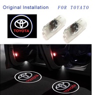2pcs Toyota Car Door Welcome Light Laser Logo Projector lamp For Camry Corolla RAV4 CHR Accessories