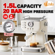 【1.6L Capacity】Espresso Coffee Machine Maker Latte Cappuccino Maker With Milk Frother For Nespresso Capsule Ground Coffee Dolce Gusto  Kcup ESE pods 20 Bar