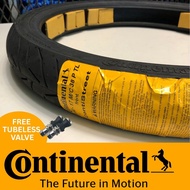 FREE TUBELESS VALVE CONTINENTAL CONTISTREET 79/90 80/90 90/80 120/70 2.50/18 TAYAR TYRE TUBELESS Tah