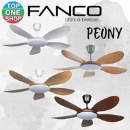 FANCO Peony 52 Inch DC Motor With 3C LED Light Ceiling Fan