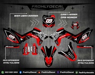 Decal STIKER CRF 150L FULLBODY SKULL Biru Hitam dan Kombinasi Putih keren