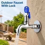 Anti-theft Sink Faucet With Lock Outdoor Yard Tap