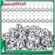50Pcs Mini Disco Ball Keychain, Mirror Disco Ball Bulk Keyring Party Favors for 70s 80s Disco Party 