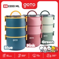 Goto Venezio Kotak Makan Bekal Anti Tumpah Lunch Box Set Rantang Susun