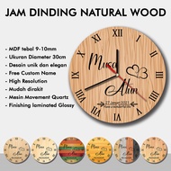 Unique Wall Clock Minimalist Wall Clock Wedding Wall Clock Natural Wood aesthetic Wall Clock