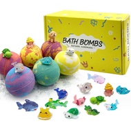 Vigo Bath Bombs for Kids with Surprise Animal Toys Birthday Goody Bag Party 1 Box (6 Pcs)