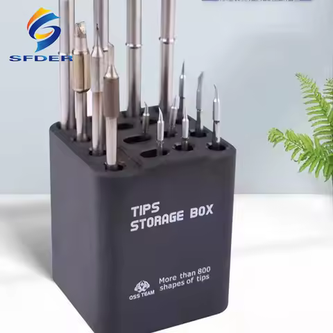 OSS W118 Storage Box For Heating Element Soldering Iron Tips T12 T210/T245/C115 Heating Core Organiz
