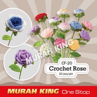 Crochet Flower CROCHET SULAM ROSE Flower Bunga Sulam Hand Knitted Finished Bouquet Mother's Day Vale