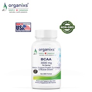 Organixs BCAA 3000mg Post Workout Recovery & Muscle Growth Supplement for Women & Men