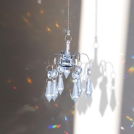 [Hot K] Crystal Beads Pendant Chandelier Shaped Prism Faceted Hanging Jewelry Ornament Glass Sun light catcher Indoor Outdoor Art Decor