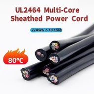 UL2464 Multi-Core Power Cord 22AWG 2/3/4/5/6/7/8/9/10-Core Signal Control Flexible Wire Tinned Coppe