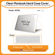 Crystal Clear Macbook Hard Case Cover For Macbook Pro 13/Pro M1 M2 A2338, A2251, A2289, A2159, A1989