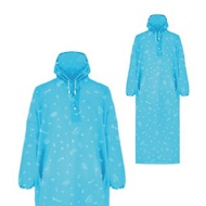 雙龍日系方塊反光安全雨衣超輕套式雨衣 環保太空雨衣(水漾藍)