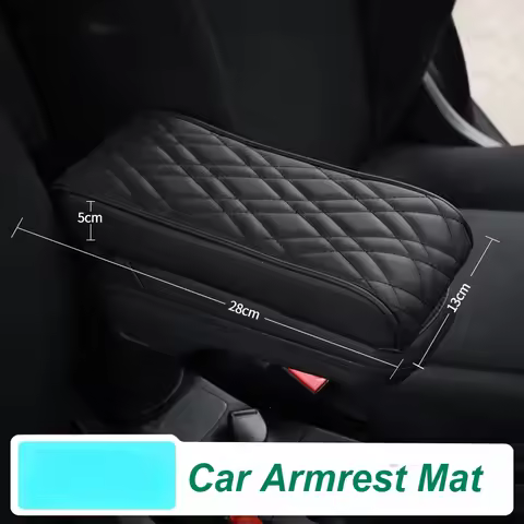 PU Leather Car Armrest Mat Center Console Arm Rest Protection Cushion For MINI Cooper F55 F56 F57 Au