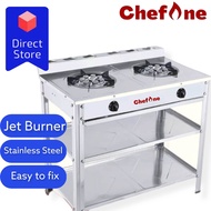 [HotSales] ChefOne Stainless Steel Double Burner Standing Gas Stove UGS-8080SG