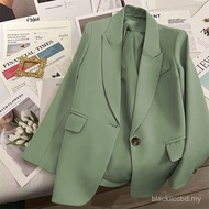 [Ginie] COD Ready Stock Free Shipping A-CDSL Spring Autumn Blazer Women 2025 Autumn New Style Green 