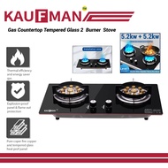 (available )Tempered Glass Gas Stove Dapur Gas Clad Double Nine-Chamber Fierce Flame Cooker With Fla