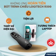 BÚT TRÌNH CHIẾU LOGITECH R500 CÓ LOGO SIÊU NHẠY TIA SÁNG ĐỎ TẶNG KÈM PIN G01