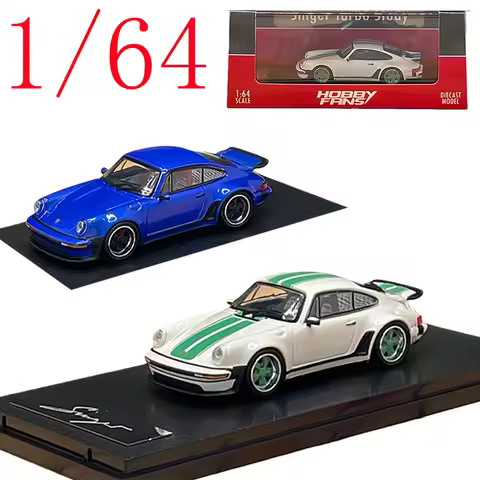 HOBBY FANS Diecast 1/64 Scale Porsche Singer 930 Turbo Supercar Model Alloy Porsche Singer Racing Ca