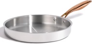 CAROTE 10" Tri-Ply Stainless Steel Frying Pan, Non-Toxic Fry Pan Egg Pan Omelet Pans, Oven Safe, Ind