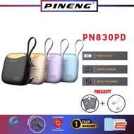 Pineng PN 830 PD Smallest Compact Pocket Powerbank (10000mAh) 22.5W FAST CHARGING, Built-in CABLE - 