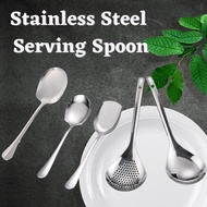 Premium Stainless Steel Serving Spoon (Serving Spoon, Slotted Scoop, Rice Scoop)