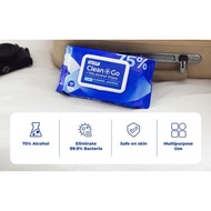 ALCEAN CLEAN + GO 75% ALCOHOL WIPES 50'S / 50'S X 3