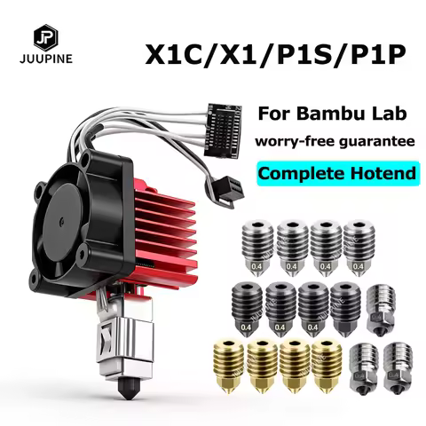 Hardened Steel For Bambu Lab P1S Hotend Complete Assembly Upgrade Extruder Kit For X1 X1C P1P P1S Fa