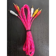 3 RCA to 3 RCA 1.5 m Transparent Cable