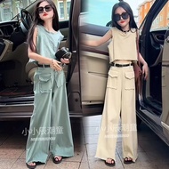 女童套装Girls' set女童夏季小香风背心套装2025夏装新款洋气马甲休闲阔腿裤两件套潮新款2025.5.25
