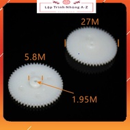 [Embedded Programming A-Z][G166] Combo of 5 Plastic Gears 52 Teeth 2mm Shaft