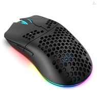 Wireless Gaming Mouse 3-Mode BT 5.3 + 2.4G + USB-C Colourful LED 800-3600 Movement Speed Rechargeabl