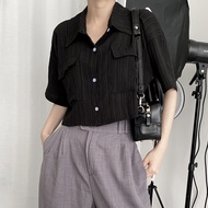 KEMEJA ASOKA Marleen Shirt 2152 - Short Sleeve Shirt - Crop Top Shirt - Women's Shirt Blouse Women