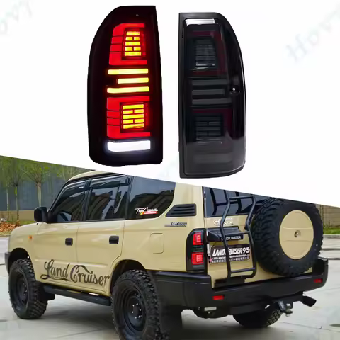 Pair LED Taillights For 1996 - 2002 Toyota Land Cruiser Prado 90 LC90 LC95 FJ90 Taillamp Taillight R