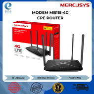 MERCUSYS MB115-4G CPE Router | 4G LTE 300Mbps Wireless Router | 4 High-Gain Antennas | Nano SIM | Pl