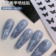 Nail Spray Painting Hollow Sticker Nail Art Love Butterfly Sticker Sponge Pen Brush Nail Tools 美甲喷绘贴