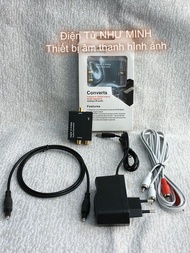 Bộ chuyển optical to AV + 3.5mm NHỎ Tặng kèm dây optical và dây AV