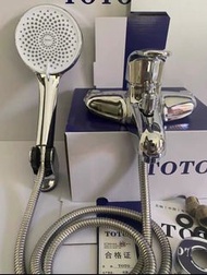 全新TOTO 水龍頭花灑全銅淋浴三聯 冷熱混水閥 四檔調節